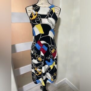 Ralph Lauren Black and White Sleeveless Sheath Dress for Casual and Work EUC